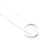 GRETA - silver necklace hoop 40mm